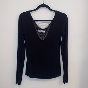 Bailey 44 Chain Detail V Neck Top